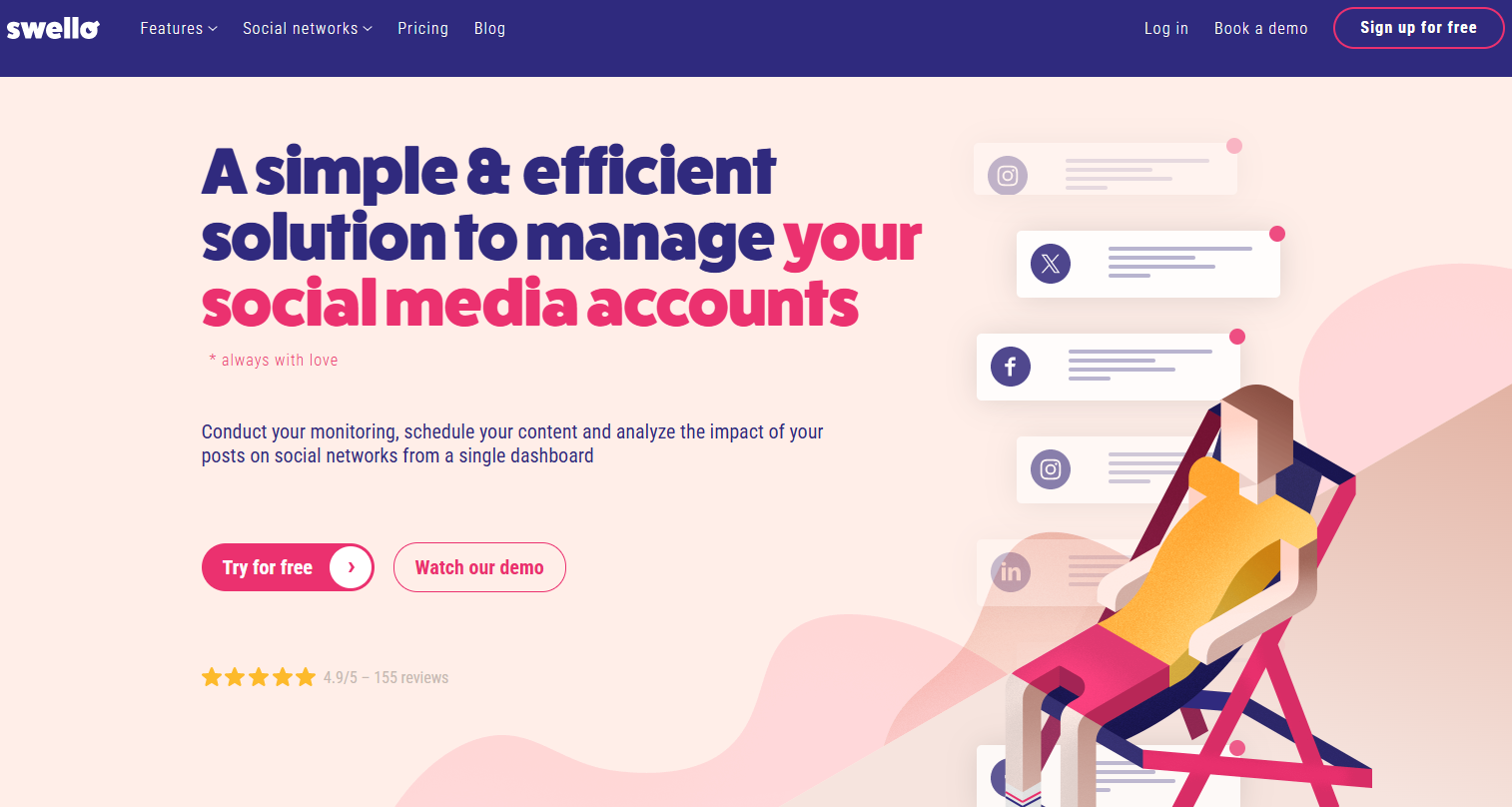 Illustration of Swello on Freelance Stack's deal page