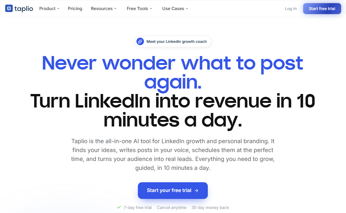 Illustration de Taplio sur la page du deal de Freelance Stack