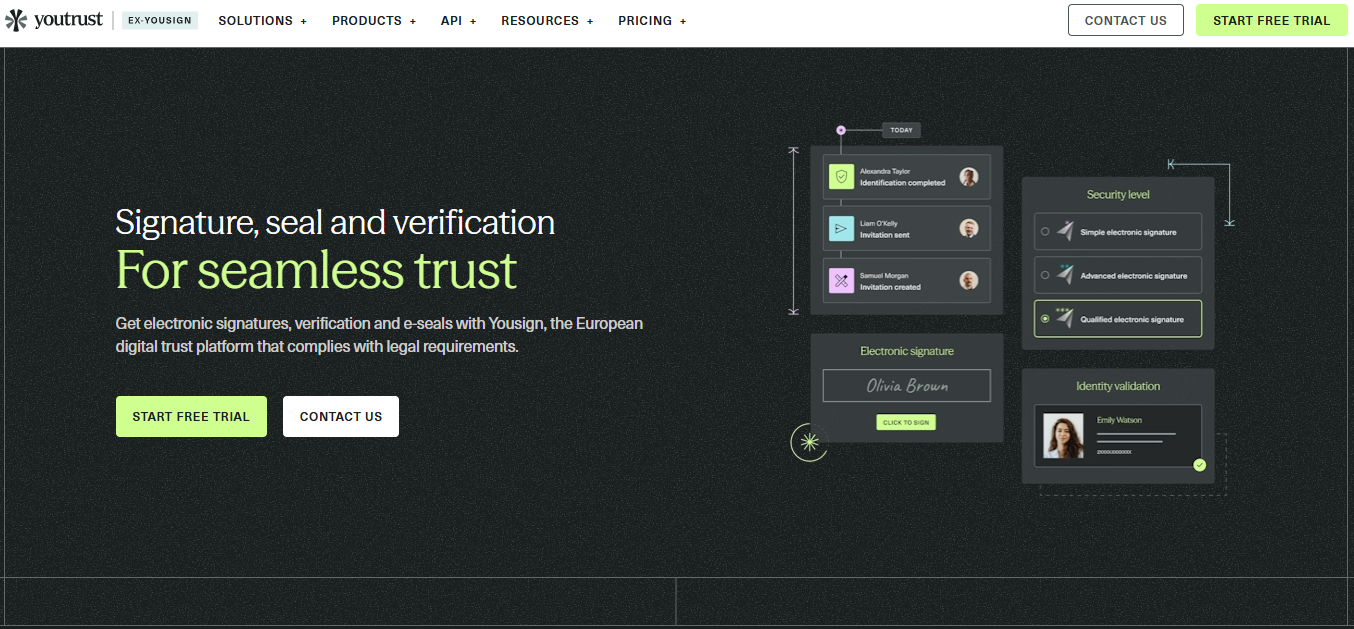 Illustration de Youtrust (ex-Yousign) sur la page du deal de Freelance Stack