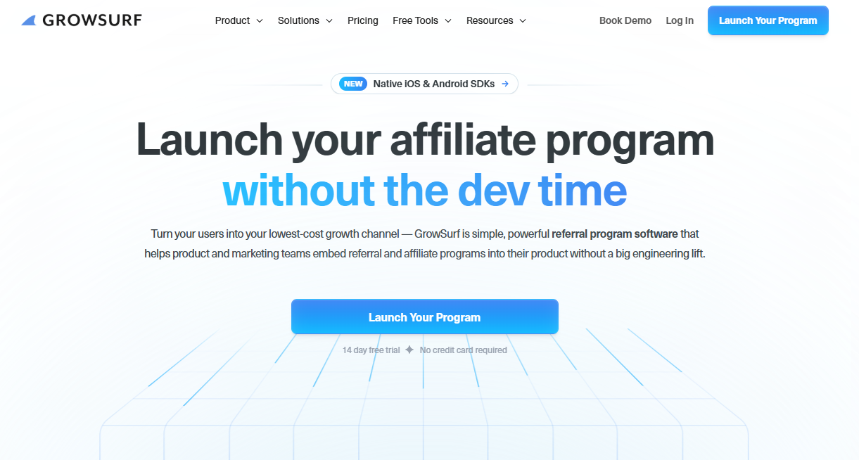 Illustration de growsurf sur la page du deal de Freelance Stack