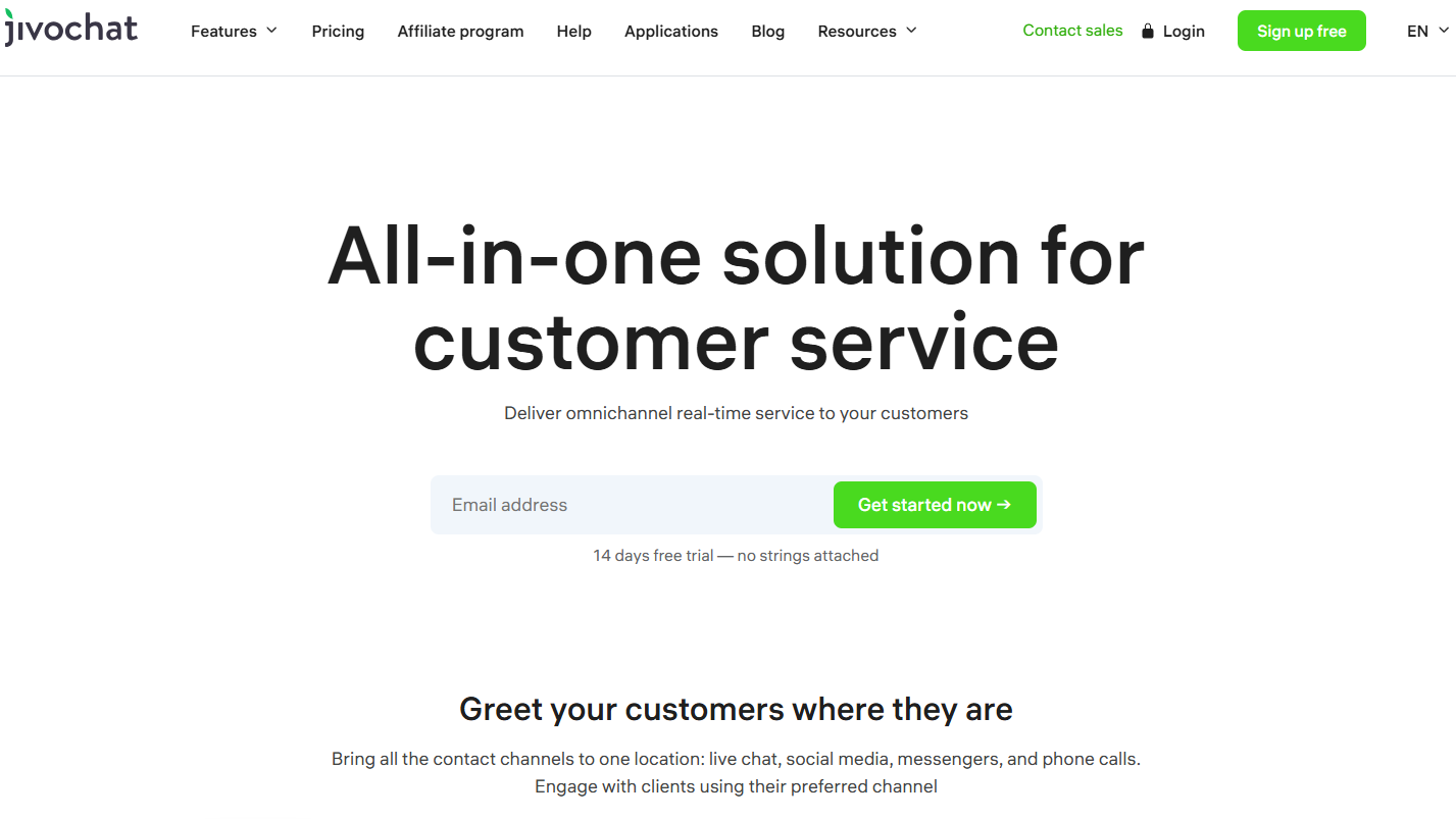 Illustration de jivochat sur la page du deal de Freelance Stack
