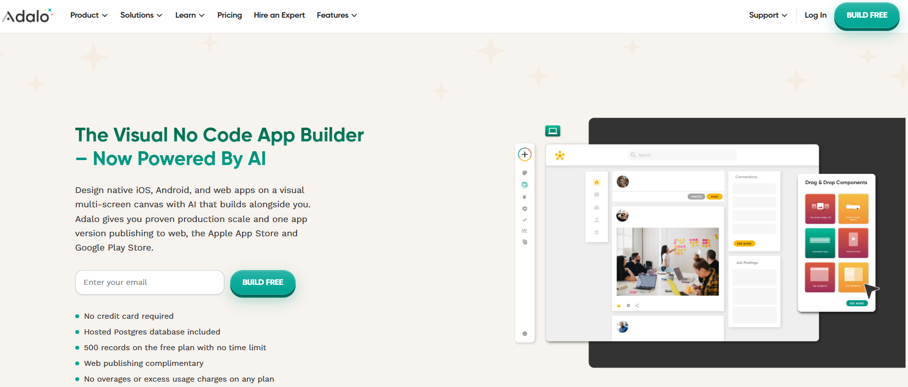 Illustration de Adalo sur la page du deal de Freelance Stack