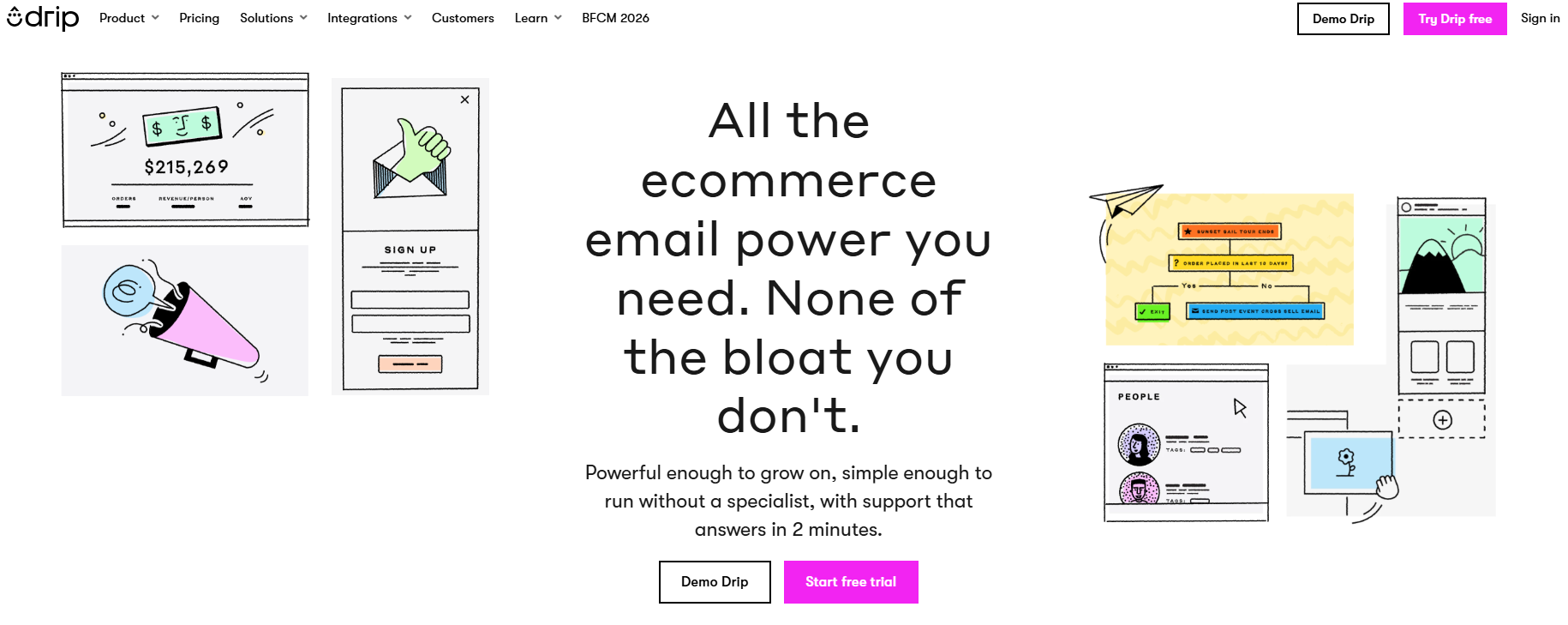 Illustration de Drip sur la page du deal de Freelance Stack