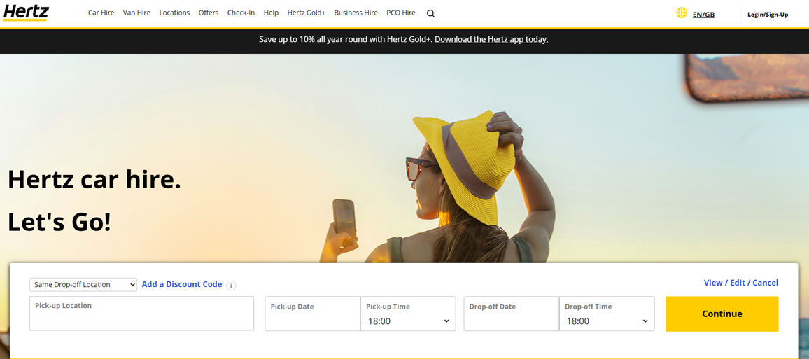 Illustration de Hertz sur la page du deal de Freelance Stack