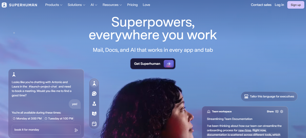 Illustration of Superhuman on Freelance Stack's deal page