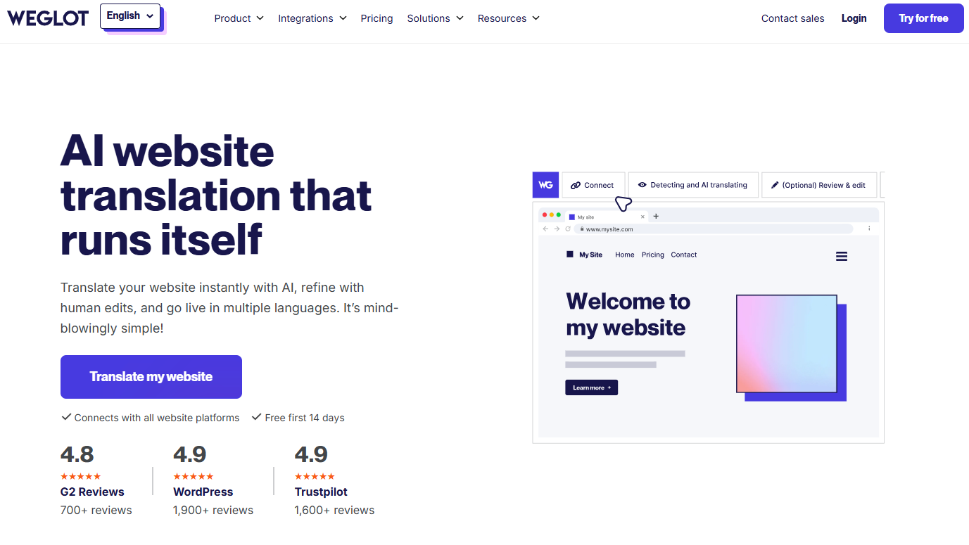 Illustration of Weglot on Freelance Stack's deal page