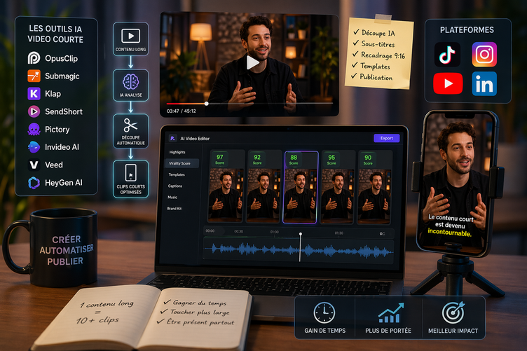 Visuel Shorts, Reels, TikTok… comment produire des vidéos courtes à grande échelle sans équipe.